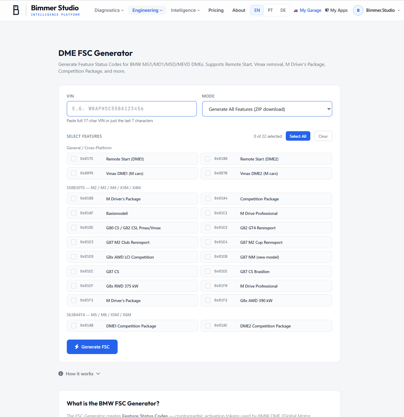 DME FSC Generator