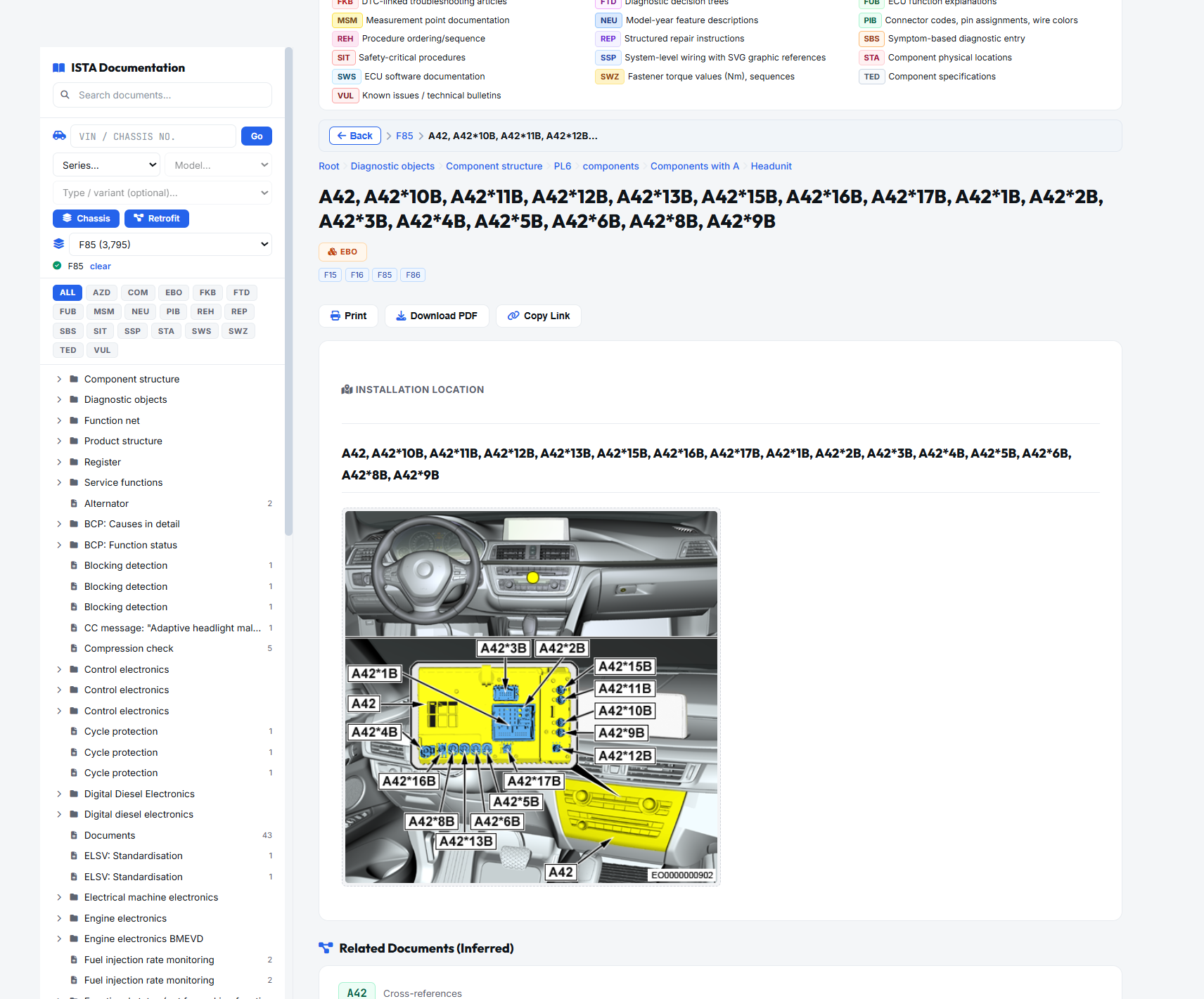 ISTA Documentation � series docs with type chips and search